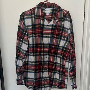 Amazon Men's Plaid Shirt - Red, Blue, and White